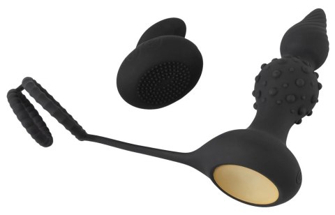 Rebel RC - Wibrujący korek z pierścieniem i pilotem, silikonowy, czarny