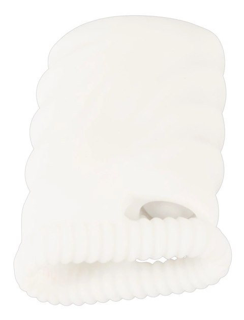 Stroker Super Soft Biały - System masażu intymnego z wibracjami i pierścieniem