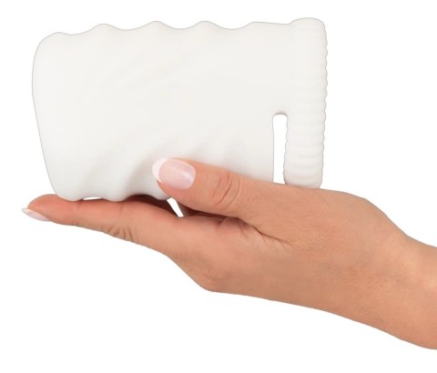 Stroker Super Soft Biały - System masażu intymnego z wibracjami i pierścieniem