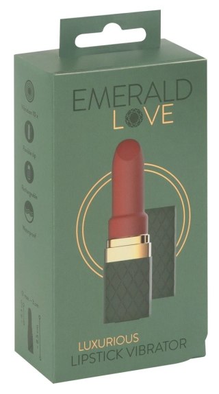 Emerald Love Lipstick Mini - kompaktowy model z 10 trybami pracy, wodoodporny