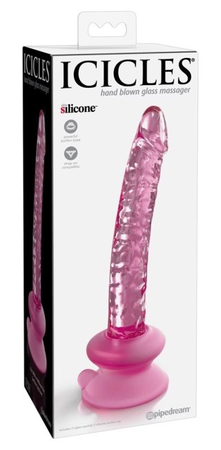 Icicles Model 67 Szklana Maszyna Intymna z Podstawką 17 cm