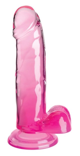 King Cock Clear 18 cm Transparentno-Rożowy Model z Przyssawką TPE