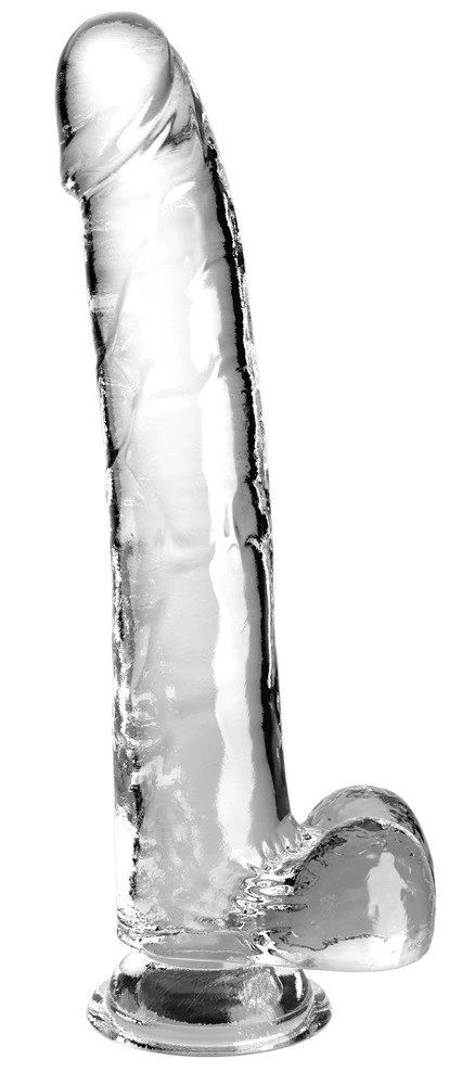 King Cock Clear 28 cm - Transparentny model z przyssawką TPE