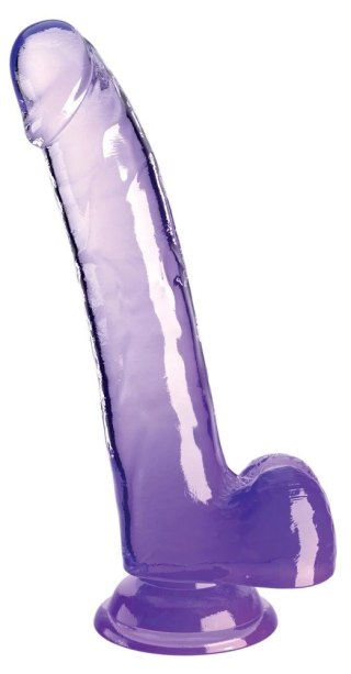 King Cock Clear model 9" z przyssawką fioletowy przezroczysty 24,8 cm