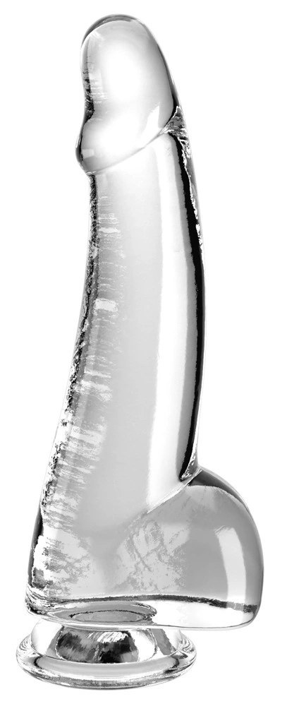 King Cock Clear model zakrzywiony z przyssawką przezroczysty 19 cm