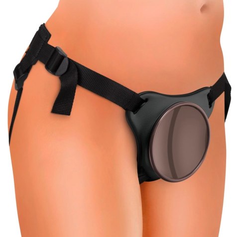 King Cock Elite Body Dock Zestaw silikonowy 20 cm jasny + czarny pierścień