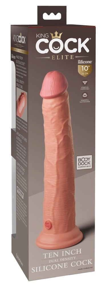 King Cock Elite Model 10" Silikonowy z Przyssawką Jasny 25 cm
