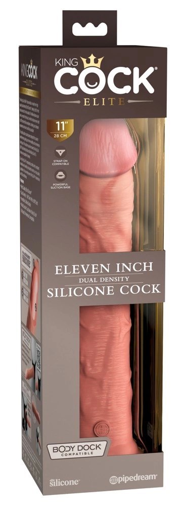 King Cock Elite Model 11" silikonowy z przyssawką jasny 28 cm