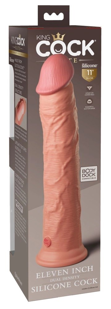 King Cock Elite Model 11" silikonowy z przyssawką jasny 28 cm