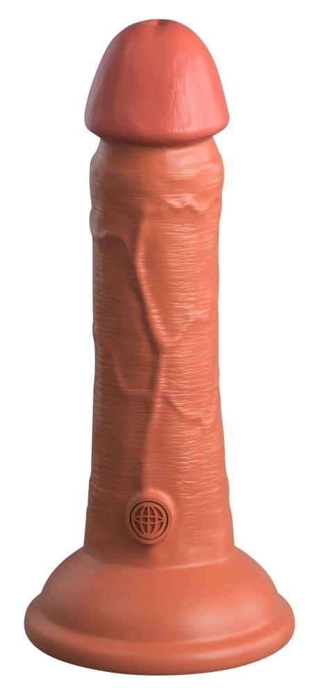 King Cock Elite silikonowy model anatomiczny 15 cm ciemny z przyssawką