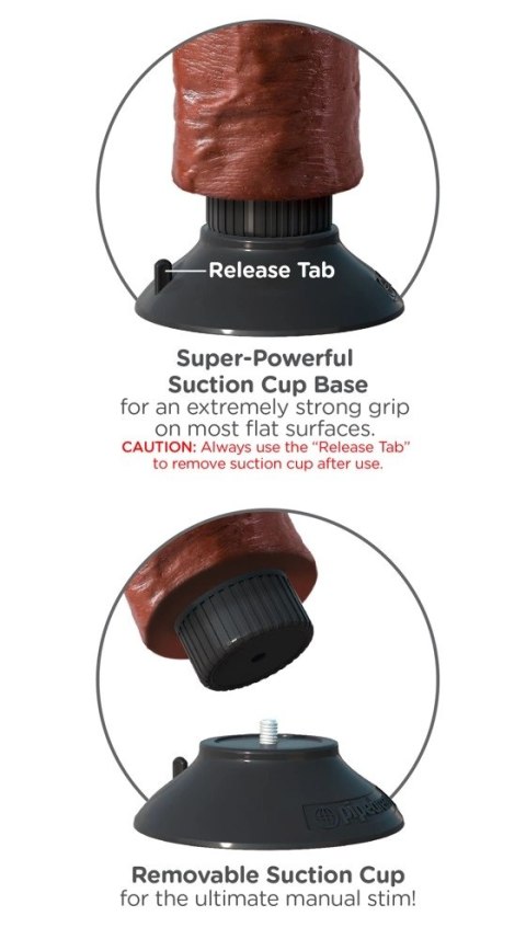 King Cock Model 10'' z przyssawką ciemny, elastyczny 25 cm