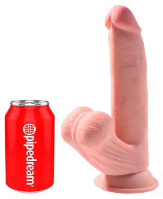 King Cock Plus Triple Density Model z Przyssawką 20 cm Jasny Beż