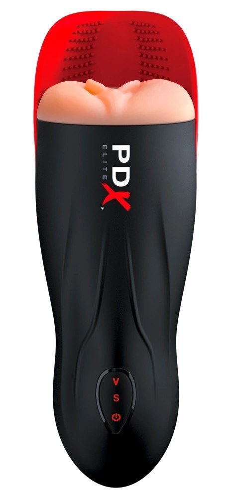 PDX Elite Fuck-O-Matic - maszyna intymna z masażerem jąder, ładowalna