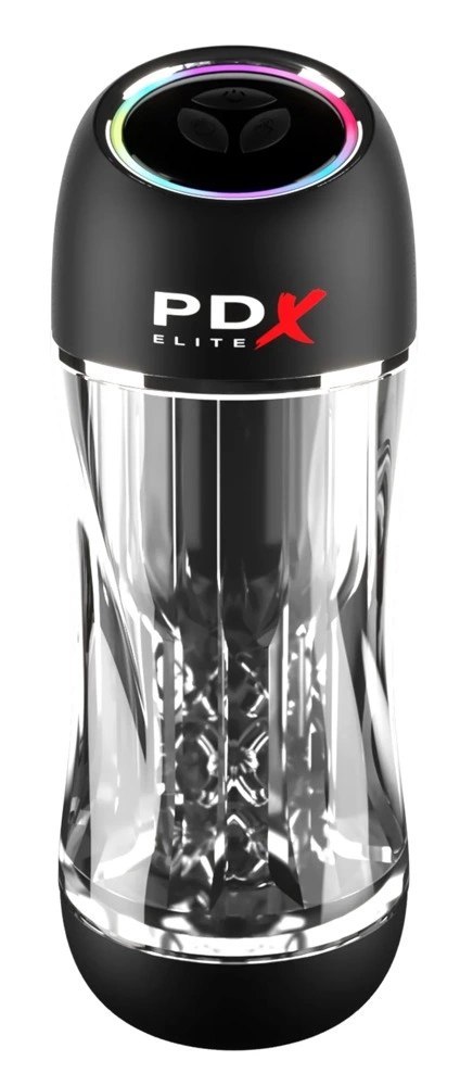 PDX Elite Viewtube Pro - Automatyczna maszyna intymna, przezroczysta, 23 cm