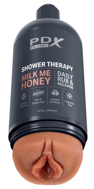 PDX Plug Shower Therapy Milk Me Honey - Intymna Maszyna w Formie Szamponu 20,7 cm