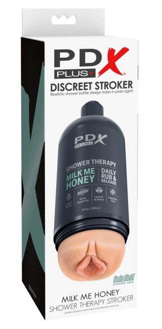 PDX Plus Shower Milk Me Honey Ligh - Dyskretna maszyna intymna, 20,7 cm