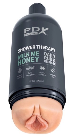 PDX Plus Shower Milk Me Honey Ligh - Dyskretna maszyna intymna, 20,7 cm