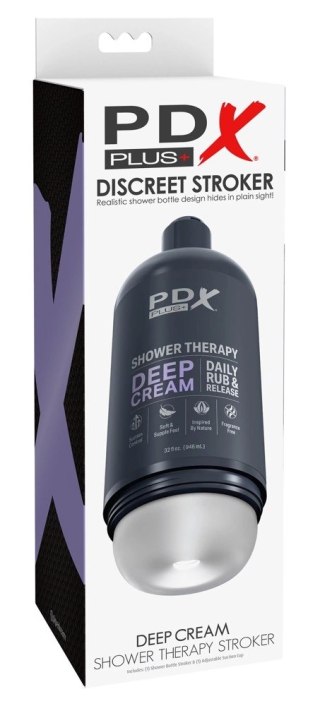 PDX Plus Shower Therapy Deep Cream - dyskretny model intymny szampon 20,7 cm