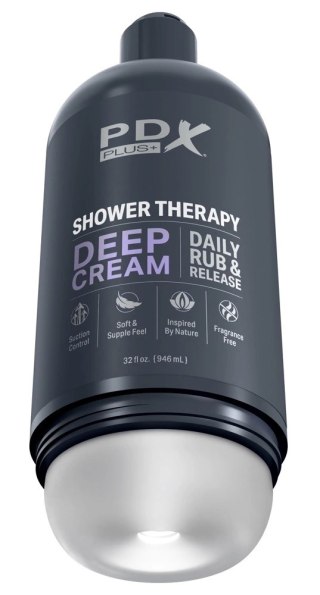 PDX Plus Shower Therapy Deep Cream - dyskretny model intymny szampon 20,7 cm