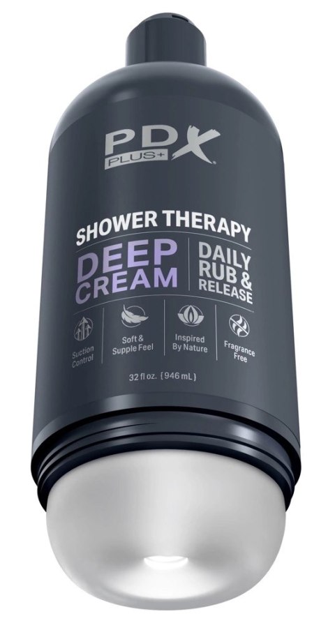 PDX Plus Shower Therapy Deep Cream - dyskretny model intymny szampon 20,7 cm