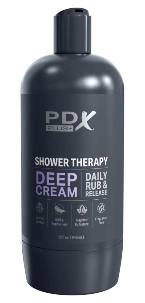 PDX Plus Shower Therapy Deep Cream - dyskretny model intymny szampon 20,7 cm