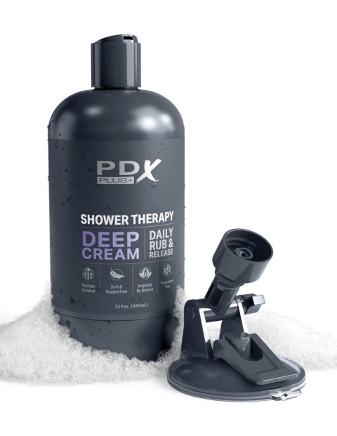 PDX Plus Shower Therapy Deep Cream - dyskretny model intymny szampon 20,7 cm