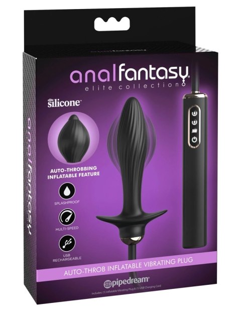 Pipedream Anal Fantasy Elite Auto-Throb Plug silikonowy, pompowany, wibrujący