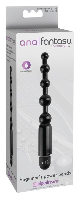 Pipedream Anal Fantasy Pro kulkowy wibrator analny 20cm czarny