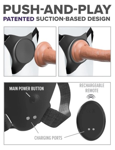 Pipedream Body Dock G-Spot Pro Uprząż z Wibracjami i Pilotem, czarna