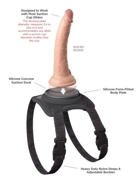 Pipedream Body Dock Lap Strap - System mocowania na udo, regulowany