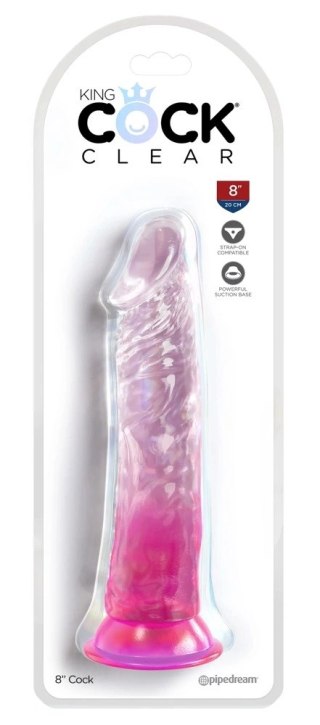 Pipedream King Cock Clear 20 cm przezroczysty model z przyssawką rożowy