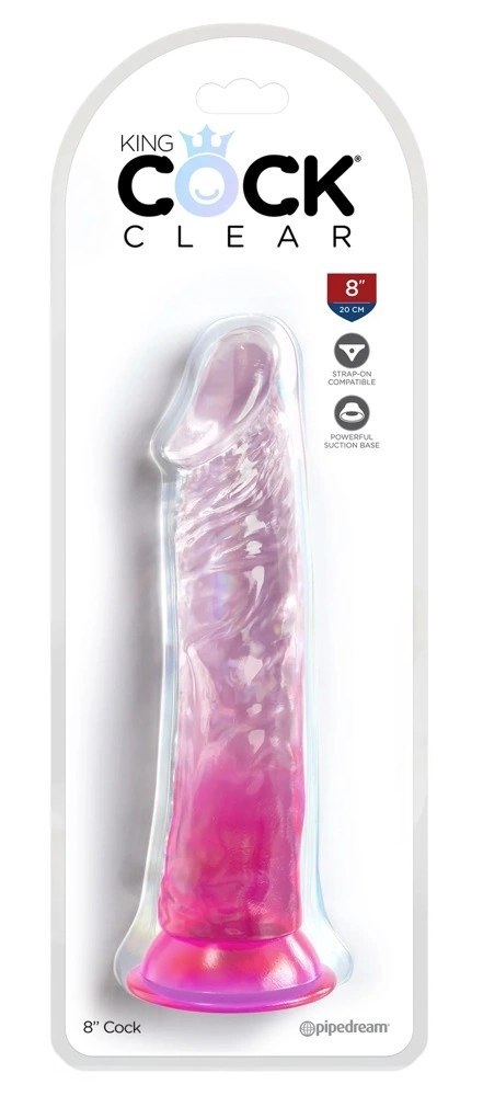 Pipedream King Cock Clear 20 cm przezroczysty model z przyssawką rożowy