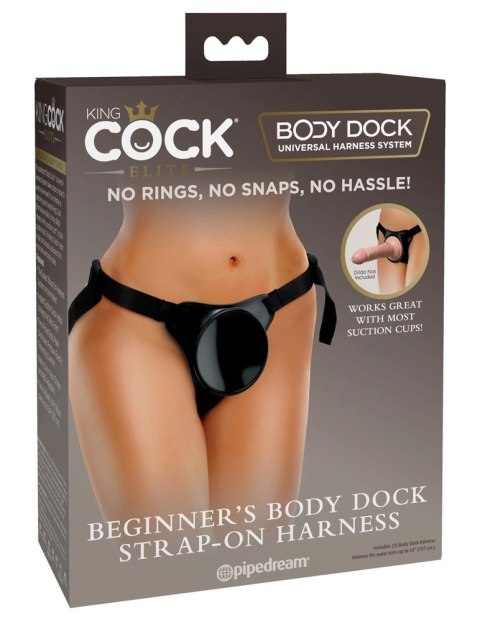Pipedream King Cock Elite Body Dock uprząż uniwersalna czarna 61-137 cm