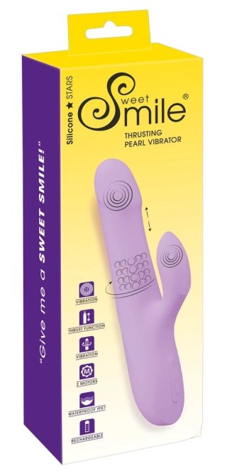 Sweet Smile Pearl Vibrator model pchający, 10 trybow, silikonowy 23 cm