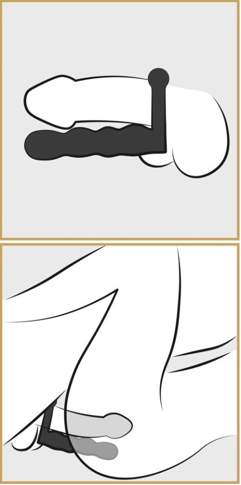 Fantasy C-Ringz Pierścień silikonowy z wibrującym systemem i elementem analnym