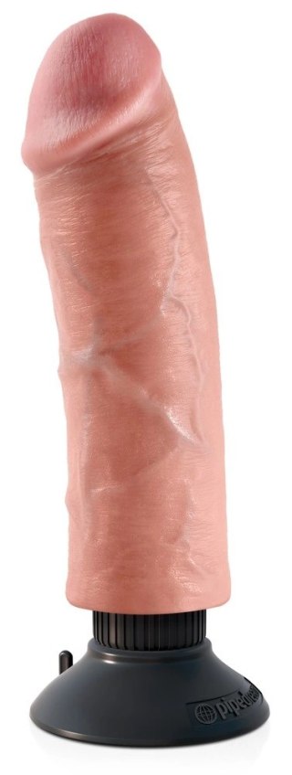 King Cock Model 20 cm Jasny - Wibrator z Przyssawką, Anatomiczny Kształt