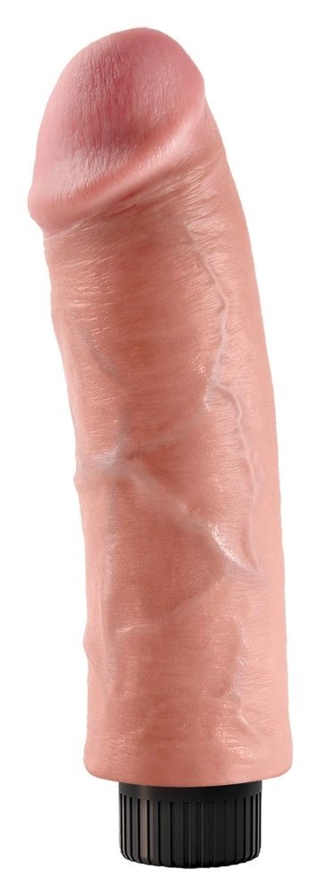 King Cock Model 20 cm Jasny - Wibrator z Przyssawką, Anatomiczny Kształt