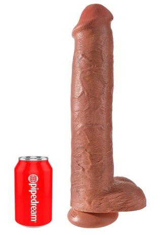 King Cock Model 38 cm ciemny - duży anatomiczny model z przyssawką