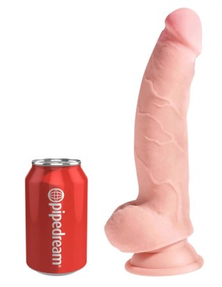 King Cock Plus Model 20 cm Jasny - Anatomiczny z Przyssawką i Bazą
