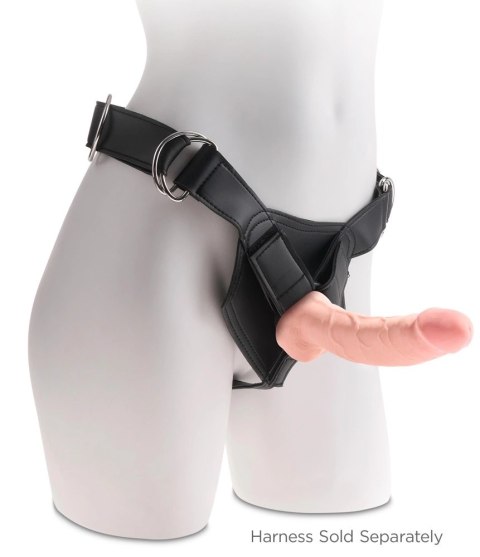 King Cock Plus Model 20 cm Jasny - Anatomiczny z Przyssawką i Bazą