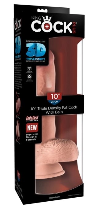 King Cock Plus Model 25 cm Jasny - anatomiczny kształt z przyssawką