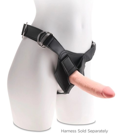 King Cock Plus Model 7" Triple Density Jasny Beż 18 cm z Przyssawką