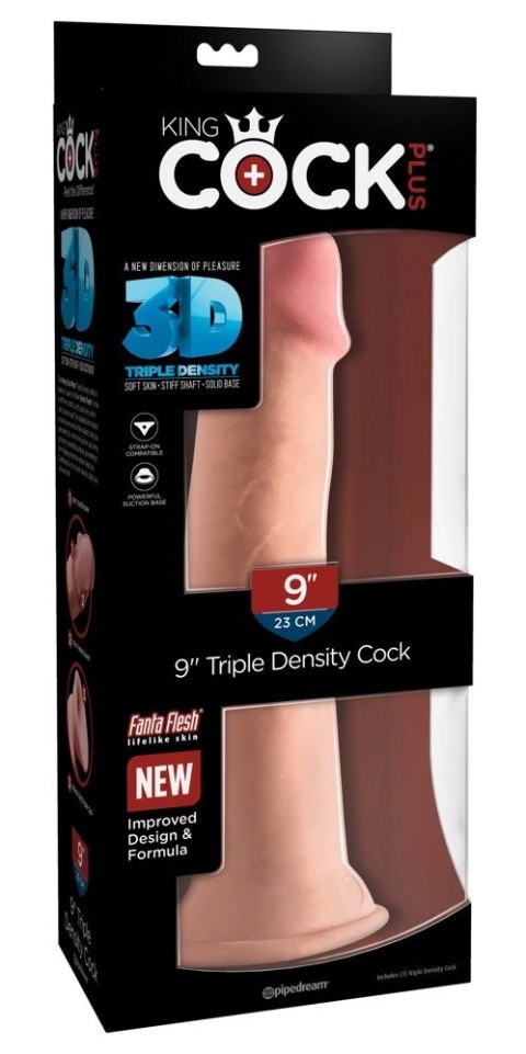 King Cock Plus model 23 cm jasny, elastyczny system z przyssawką
