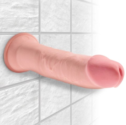 King Cock Plus model 23 cm jasny, elastyczny system z przyssawką
