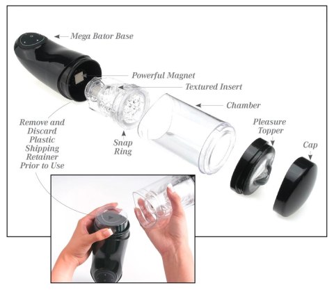 PET Automatyczna maszyna intymna z otworem ust, uchwyt na tablet, czerwona