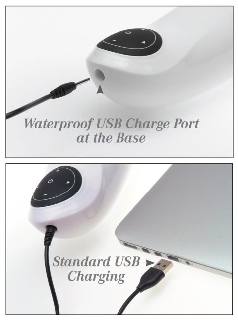 PET Wibrująca maszyna intymna z uchwytem na tablet, biała, 27,9 cm