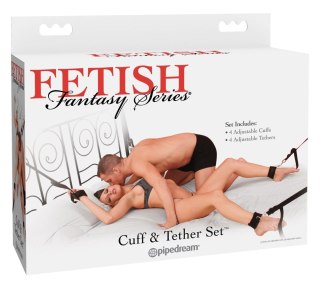 Pipedream Fetish Fantasy Zestaw mankietow i pasow do krępowania czarny