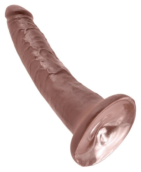 Pipedream King Cock 18 cm model z żyłkowaniem i przyssawką brązowy