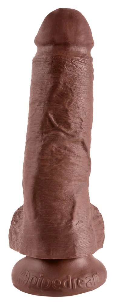 Pipedream King Cock Model 20 cm ciemny - anatomiczny kształt z przyssawką