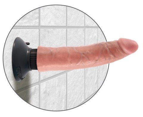 Pipedream King Cock Wibrator z Przyssawką 18 cm Jasny Skory PVC